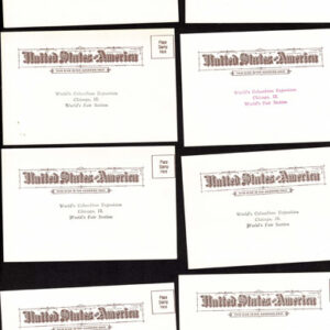 Lot 275 - UNITED STATES FORGERIES & FANTASIES: 1893 Columbians Expositions, tickets and postcards; 6 tickets - - Image 2
