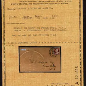 Lot 028 - UNITED STATES: 1851 3c rose red rose type I, Plate 2 or 3 - Image 3