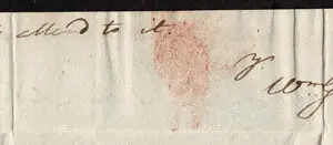 Lot 002 - UNITED STATES: Stampless 1797, reddish Straight line SALEM APRIL 10 (Mass) 2 -lines on folded letter - Image 3