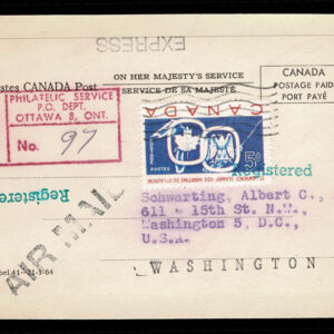 Lot 309 - FORGERIES & FANTASIES:  Canada, Newfoundland; 1909 Seaway  5c red and blue Inverted - Image 1