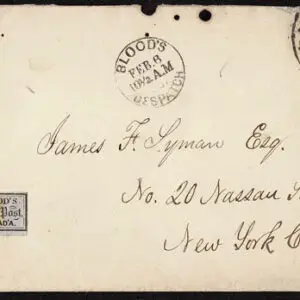 Lot 031 - UNITED STATES:  Bloods 1c bronze on lilac acid tied with 1851 3c red - Image 1
