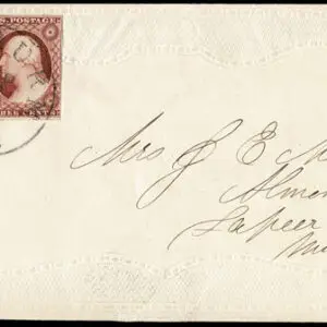 Lot 032 - UNITED STATES:California; 1851  3c brownish carmine, Plate 1L PAIR - Image 1
