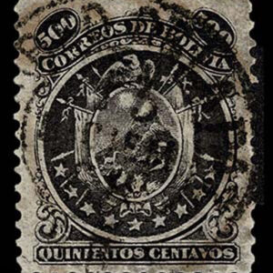Lot 320 - SPERATI: Bolivia 1868-69 500c black - Image 1