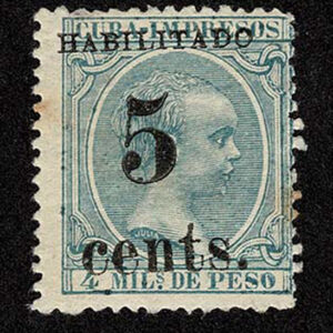 Lot 323 - FORGERIES & FANTASIES: Cuba Administration Surcharge 4 different blue green - Image 4