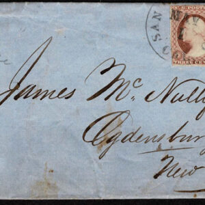 Lot 033 - UNITED STATES: California; 1851  3c brownish carmine, PAIR - Image 1