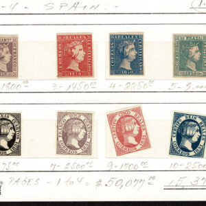 Lot 335 - FORGERIES & FANTASIES: SPAIN 1850 & 1860's 31 "unused" fakes and/or reprints of imperforates - Image 1