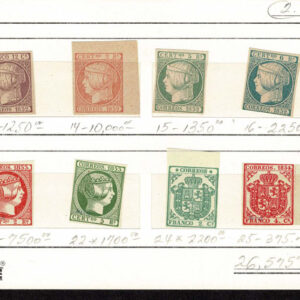 Lot 335 - FORGERIES & FANTASIES: SPAIN 1850 & 1860's 31 "unused" fakes and/or reprints of imperforates - Image 3