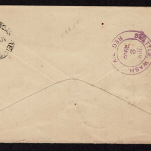 Lot 348 - BRITISH SOLOMON ISLANDS: Used to the United States; 1908 to 1911 1/2d to 1s (less 1911 4d) set of seven on TWO sequentially matching registered envelopes - Image 4