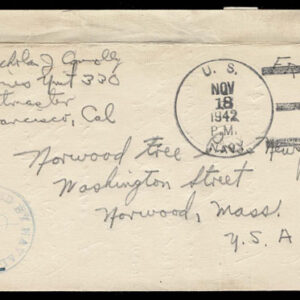 Lot 358 - UNITED STATES - 1942;  British Solomon Islands:  "Free" U.S. Marine Corp. cover - Image 1