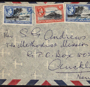 Lot 363 - BRITISH SOLOMON ISLANDS:  1913 to 1935 George VI Issues; 180+ covers running the gamut of the pre and post war issues - Image 63