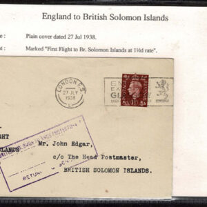 Lot 363 - BRITISH SOLOMON ISLANDS:  1913 to 1935 George VI Issues; 180+ covers running the gamut of the pre and post war issues - Image 122