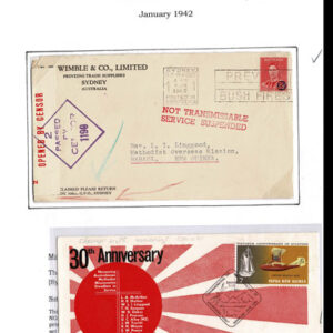 Lot 364 - BRITISH SOLOMON ISLANDS:1942 & 2000;  8 covers.  Service Suspended WWII 6 covers - Image 4