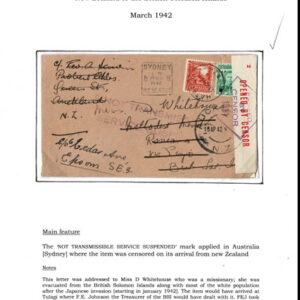 Lot 364 - BRITISH SOLOMON ISLANDS:1942 & 2000;  8 covers.  Service Suspended WWII 6 covers - Image 7