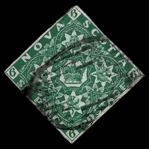 Lot 372 - NOVA SCOTIA: 1857 6p dark green - Image 1