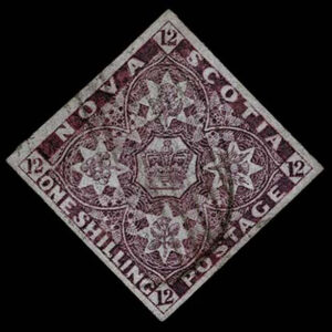 Lot 373 - CANADA: Nova Scotia; 1851-1857 1s reddish violet on  Watermarked Paper, light oval grid cancel - Image 1