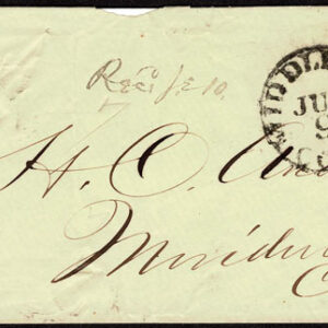 Lot 038 - UNITED STATES: Connecticut; 1851 3c yellowish rose red Plate 8 - Image 1