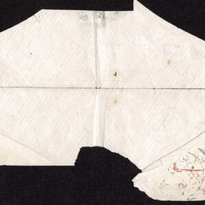 Lot 383 - CANADA: 1855 10p blue, tied on large piece by rare GREEN MARKHAM U.C. MR 1858 c.d.s. - Image 2