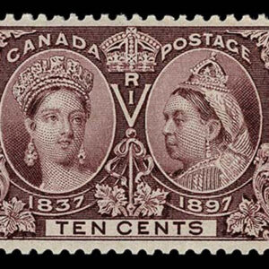 Lot 392 - CANADA: 1897 10c brown violet, Diamond Jubilee - Image 1