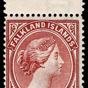 Lot 399 - FALKLAND ISLANDS: 1882 5p dull claret SHEET MARGIN COPY - Image 1