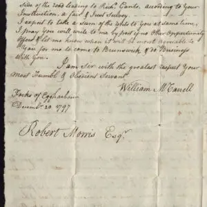Lot 003 - UNITED STATES: Stampless; 1797 New Jersey   folded letter date lined "Forks of Egg Harbor" Dec 20 1797 - Image 2