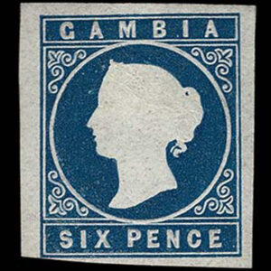 Lot 400 - GAMBIA: 1869 4p pale brown and 6p blue - Image 1