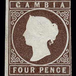 Lot 400 - GAMBIA: 1869 4p pale brown and 6p blue - Image 2