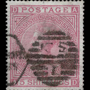 Lot 403 - GREAT BRITAIN: 1867 -83, 5s rose Plate 4 - Image 1