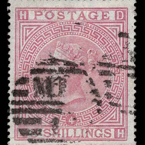 Lot 404 - GREAT BRITAIN: 1882, 5s rose on white paper, Anchor watermark - Image 1