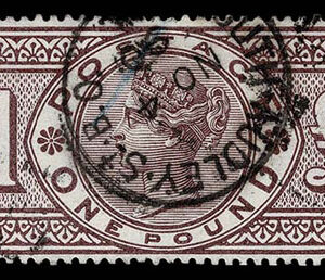 Lot 409 - GREAT BRITAIN: 1884, ?1 brown lilac,crisp SOUTH AUDLEY ST NO4 - Image 1