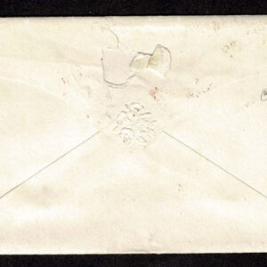 Lot 040 - (oxidized) clear to good margins all around, cancelled by pen strikes on neat white envelope bearing crisp red BETHLEHEM CT FEB 11 manuscript c.d.s. enclosure datelined 1854 to East Bloomfield, NY - Image 2