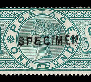 Lot 411 - GREAT BRITAIN:1891  ?1 green overprint SPECIMEN - Image 1