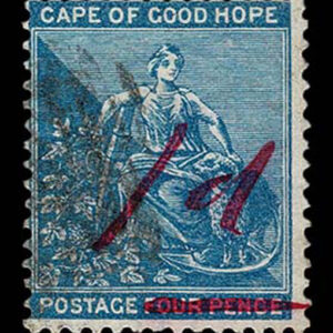 Lot 414 - GRIQUALAND WEST: 1874 "1d" on 4p blue - Image 1