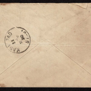 Lot 417 - HELIGOLAND used to Czech Republic: 1875-90; 5pf. 10pf, 25pf, 50pf  all tied on off-white Registered envelope - Image 2