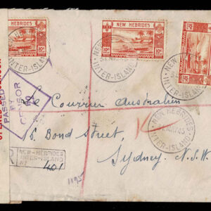 Lot 424 - NEW HEBRIDES : 1935 10 gold centime orange 3 copies - Image 1