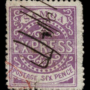 Lot 427 - SAMOA: 1877 6p bright violet,  light cancel - Image 1