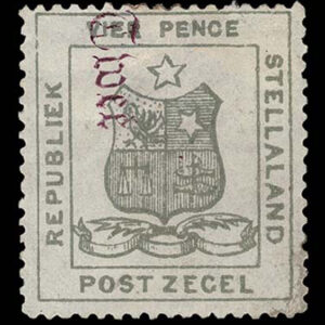 Lot 430 - STELLALAND: BECHUANALAND: 1885 "Twei" (2d) on 4d olive green - Image 1
