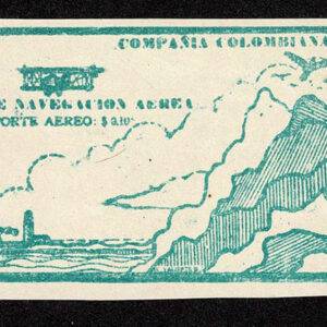 Lot 436 - COLOMBIA Air Post: 1920 10c green single, 10c red brown, 2 se-tenant blocks of four - Image 2