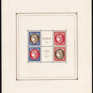 Lot 438 - FRANCE: 1937 PEXIP Souvenir Sheet of Four - Image 1