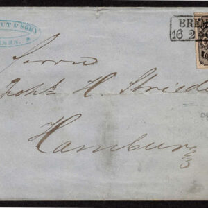 Lot 442 - GERMAN STATES;  BREMEN: 1861-63 serpentine roulettes 5 gr black on rose - Image 1