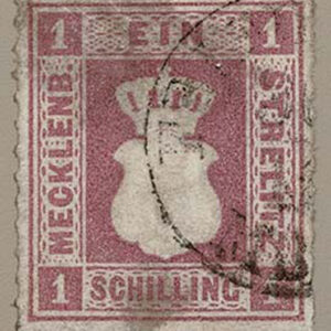 Lot 445 - GERMAN STATES;  MECKLENBURG-STRELITZ: 1864 1sch violet - Image 1