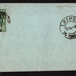Lot 448 - GERMAN STATES; SAXONY: 1851 3pf green, Two printed local Letter Sheets - Image 1