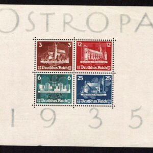 Lot 454 - GERMANY: Semi-Postal; 1935 OSTROPA Souvenir Sheet of Four - Image 2