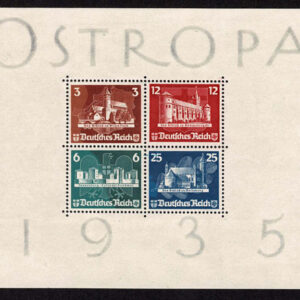 Lot 454 - GERMANY: Semi-Postal; 1935 OSTROPA Souvenir Sheet of Four - Image 3