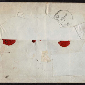 Lot 458 - ITALIAN STATES: PARMA; 1852  25c black on violet margins all around on letter to Milan, red - Image 2