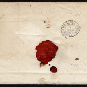 Lot 461 - ITALIAN STATES: SARDINIA; 1859 80c (2), small faults, 40c (2),orange ocher and orange vermillion  on cover to London - Image 2