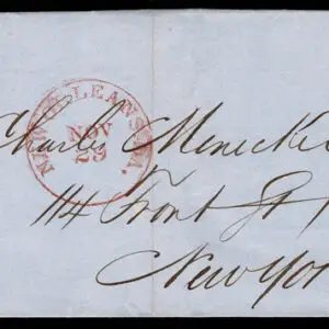 Lot 047 - UNITED STATES: Louisiana;  1851 -55 3c brownish carmine, 1 line recut UL Triangle - Image 1