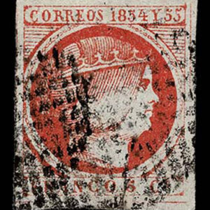 Lot 470 - PHILIPPINES: 1855 Redrawn 5c vermillion - Image 1