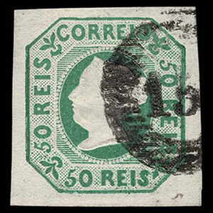 Lot 471 - PORTUGAL: 1853 50r deep yellow green - Image 1