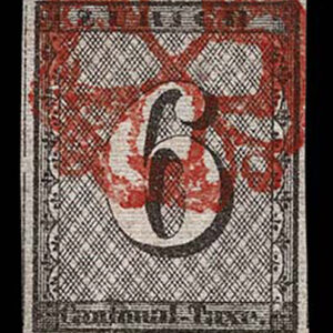 Lot 476 - SWITZERLAND: 1846 Zurich; 1846  6  R black, horizontal lines - Image 1
