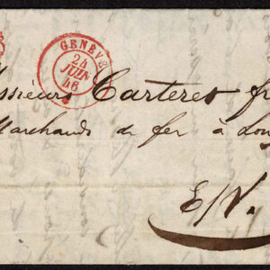 Lot 478 - SWITZERLAND: GENEVA; 1845, 5centimes black on yellow green - Image 1